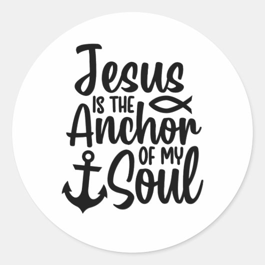 Jésus l'Ancre de Mon âme autocollant (Devant)