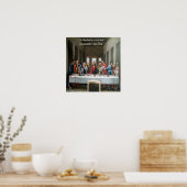 Jesus @ Last Supper Love One Another Quote Poster (Cuisine)