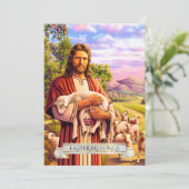 Jésus Le Bon Pasteur Peindre Les Cartes De Pâques (Debout devant)