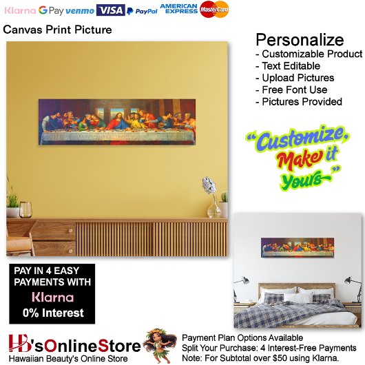 Jésus Le Dernier Canevas De Cène Imprimer Photo