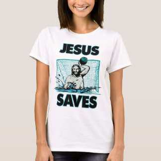 Jesus Le Goalie Water Polo Save T-Shirt Pour Chri