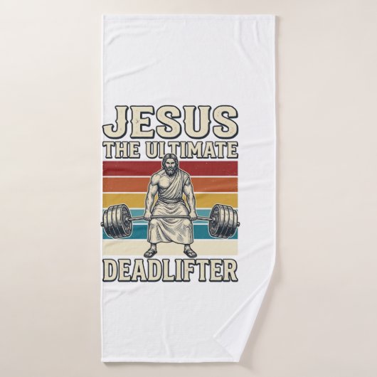 Jésus Le Levreur De Poids Ultime Design Vector Vin (Serviette de bain)