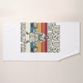 Jésus Le Levreur De Poids Ultime Design Vector Vin (Serviette de bain)