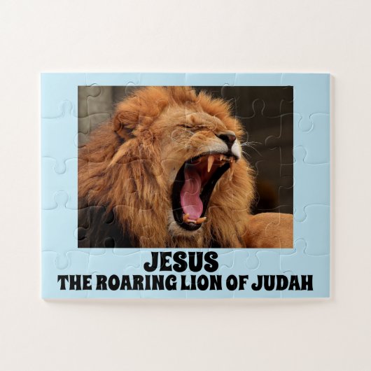 JÉSUS LE LION ROARANT DE JUDAH JIGSAW PUZZLE (Horizontal)