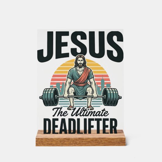 Jésus l'haltérophile ultime vintage (Recto)