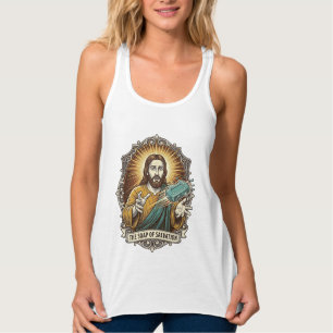 Jesus liet gladde zeep douche onhandig badkamer va tanktop
