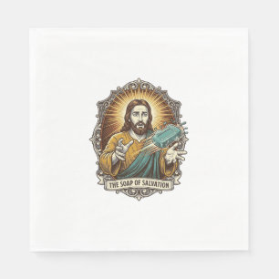 Jesus liet gladde zeep in de douche vallen Onhandi Servet