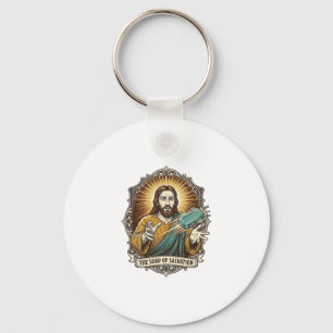 Jesus liet gladde zeep in de douche vallen Onhandi Sleutelhanger