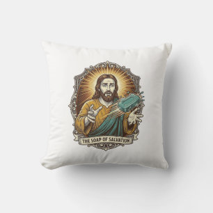 Jesus liet gladde zeep vallen in de douche onhandi kussen