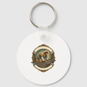 Jesus liet kleine schroef dik tapijt DIY humor_1 Sleutelhanger