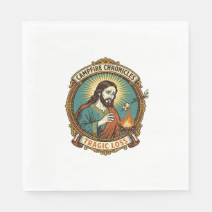 Jesus liet Marshmallow Kampvuur Feestje Mislukking Servet