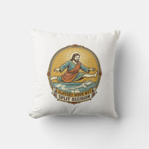 Jesus liet natte zeep vallen op badkamervloer Clum Kussen