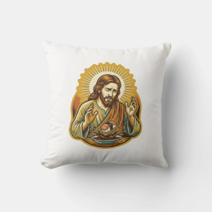 Jesus liet sushi in sojasaus vallen Spat voedsel h Kussen