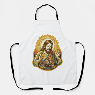 Jesus liet sushi in sojasaus vallen Spat voedsel h Schort