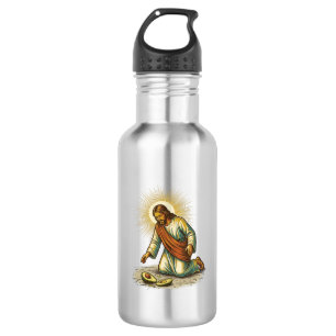 Jesus liet verse gesneden avocado op de vloer Trag Waterfles