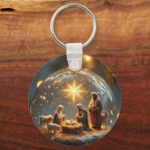 Jesus Light of the World Nativity Christmas Double Sleutelhanger (Voorkant)