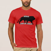JÉSUS LION DE JUDAH CHRISTIAN T-SHIRTS ROUGE (Devant)
