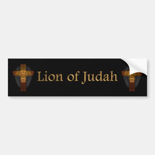 Jesus Lion van Judah Bumpersticker (Voorkant)