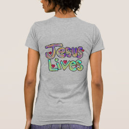 Jesus Lives Hand Drawn Christian Art  T-shirt