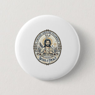 Jesus Lo Fi Studiemuziek Aesthetic Grafische T-shi Ronde Button 5,7 Cm