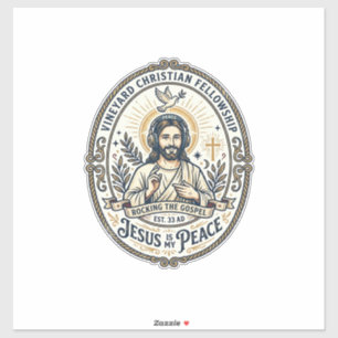 Jesus Lo Fi Studiemuziek Aesthetic Grafische T-shi Sticker