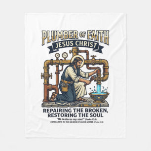 Jesus Loodgieter Grafische T-shirt Christelijke Ku Fleece Deken
