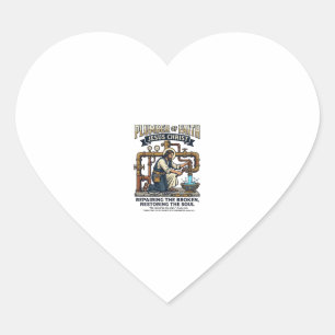 Jesus Loodgieter Grafische T-shirt Christelijke Ku Hart Sticker