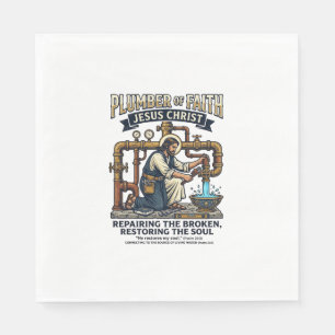 Jesus Loodgieter Grafische T-shirt Christelijke Ku Servet