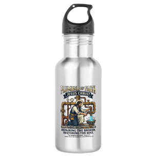 Jesus Loodgieter Grafische T-shirt Christelijke Ku Waterfles