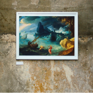 Jesus loopt op het Meer van Galilea Paul Bril 1590 Poster
