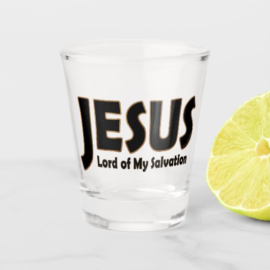 Jesus Lord Salvation Shot Glas (Voorkant)