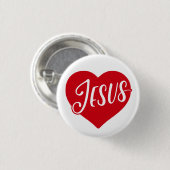 Jesus Love Heart Button (Voorkant /achterkant)