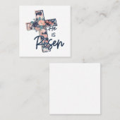 Jesus Love | Hij is een kruisbloemige bloemen Vierkante Visitekaartje (Voorkant / Achterkant)