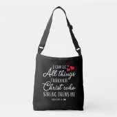 Jesus Love | Ik kan alles doen met Christus Crossbody Tas (Voorkant)