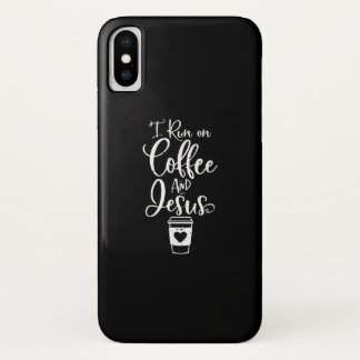 Jesus Love | Ik loop op koffie en Jezus iPhone X Hoesje