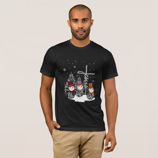Jesus Love | Jesus Faith Hope Love Snowman T-shirt (Voorkant volledig)