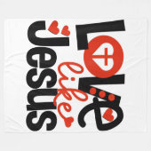 Jesus Love | Liefde als Jezus Fleece Deken (Voorkant (Horizontaal))