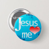 Jesus Love Me Ronde Button 5,7 Cm (Voorkant /achterkant)