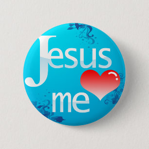 Jesus Love Me Ronde Button 5,7 Cm
