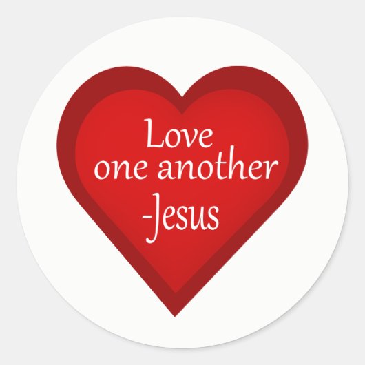 Jesus Love One Weer Heart Affirmative Sticker (Voorkant)
