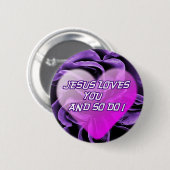Jesus Love You_Button Ronde Button 5,7 Cm (Voorkant /achterkant)