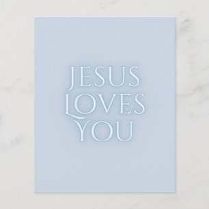 Jesus Loves Christelijk Typografie Ontwerp  Flyer