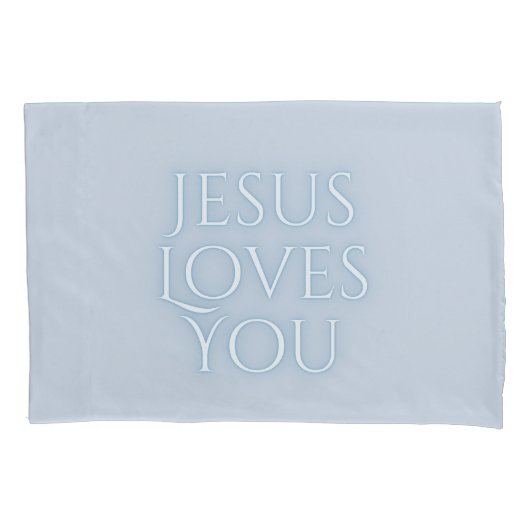 Jesus Loves Christelijke Typografie Ontwerp Kussensloop (Voorkant)