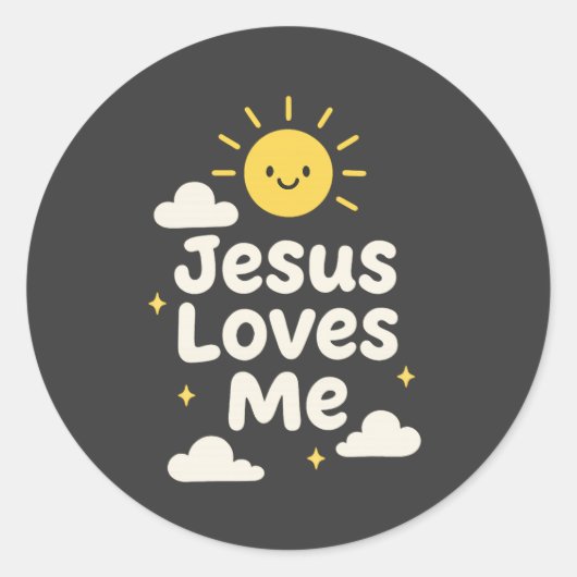 Jesus Loves Me Christian Sticker (Devant)