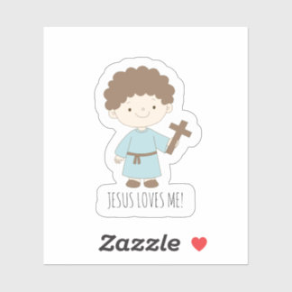 “Jesus Loves Me” cute Christian sticker