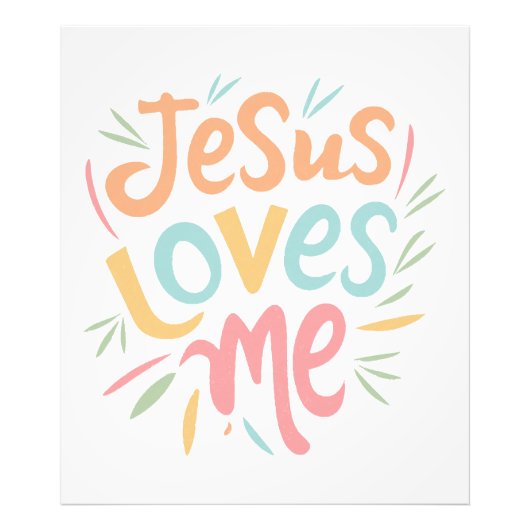 Jesus Loves Me -  design Foto Afdruk (Voorkant)