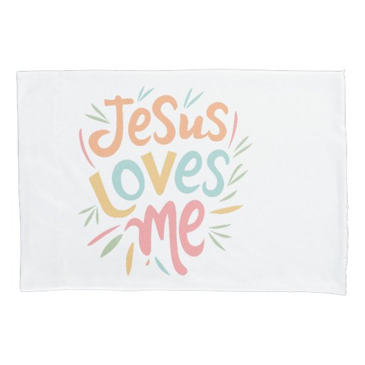 Jesus Loves Me -  design Kussensloop (Voorkant)