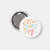 Jesus Loves Me -  design Magneet (Voorkant / Achterkant)