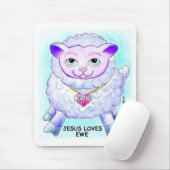 Jesus Loves You aangepaste naam Muismat (Met muis)