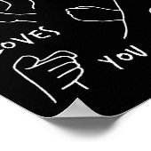 Jesus Loves You Asl Sign Language Christian Poster (Hoek)